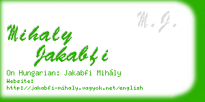 mihaly jakabfi business card
